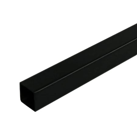 EZTUBE Square Steel Tube  Black, 48in x 1in x 1in QR Both Ends 100-102-4 BK QR